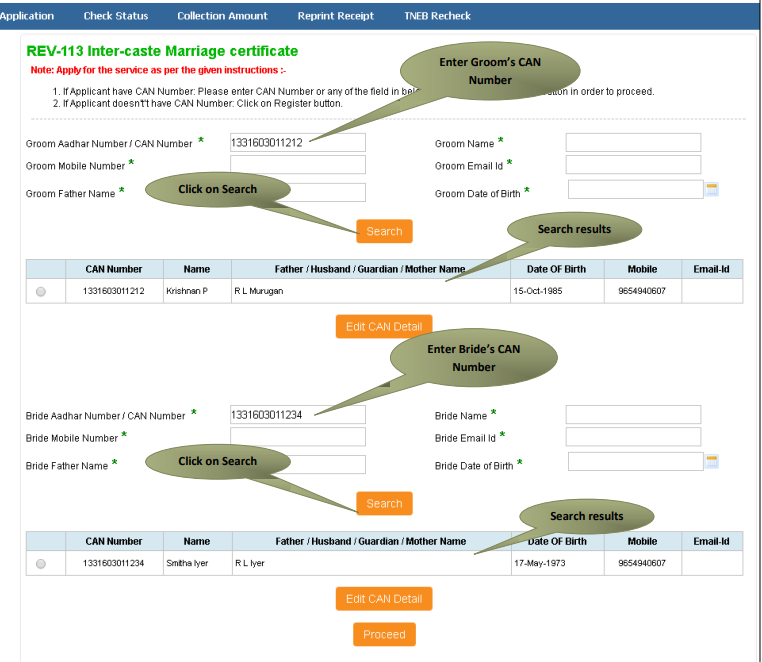 Inter caste Marriage Certificate